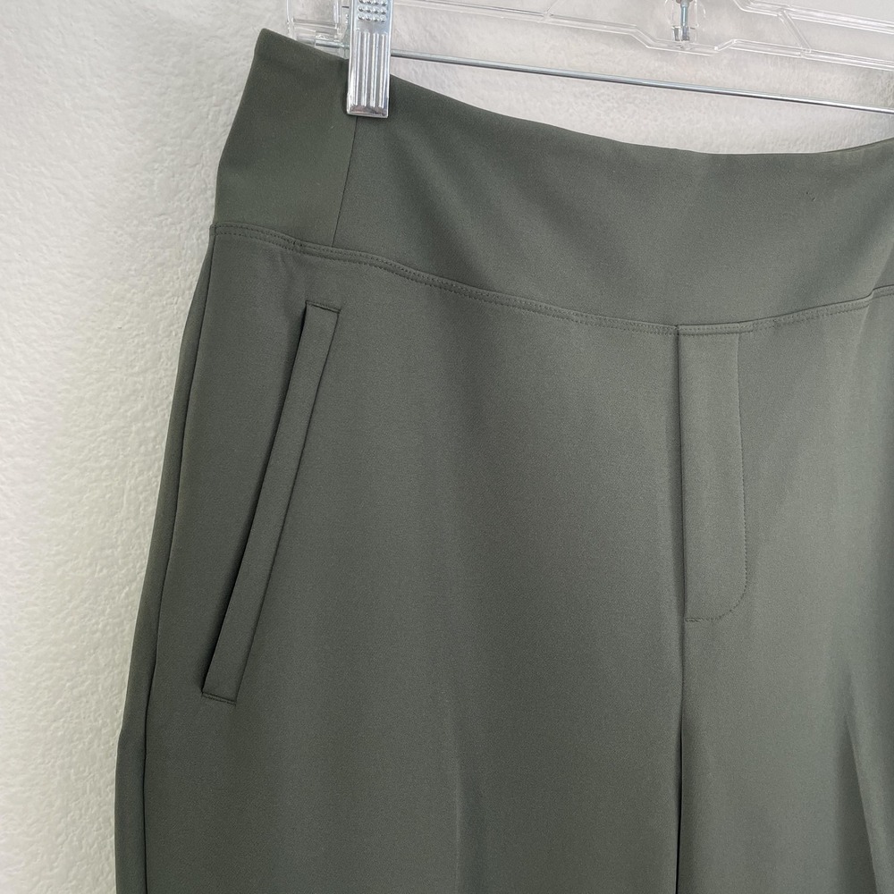 Athleta Pants Womens 10 Green Brooklyn Ankle High Rise Pull On Tapered Stretch - Picture 2 of 8